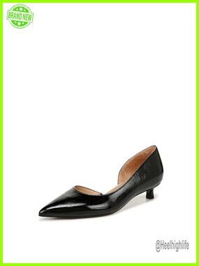 Classic Kitten Heel Pointed Toe D'Orsay Pump Comfort Heels